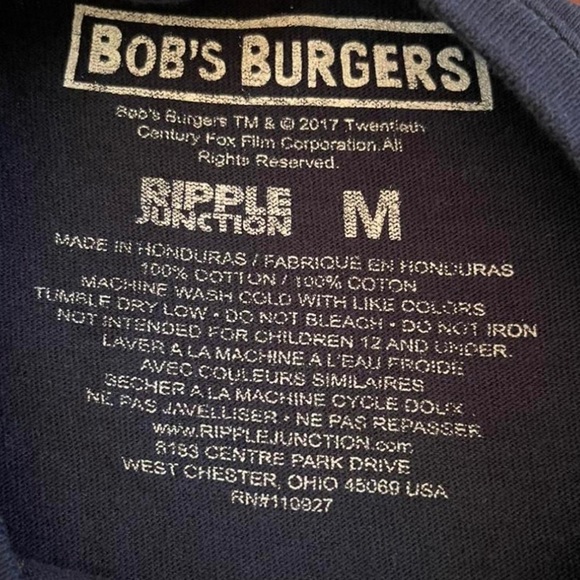 BOB’S BURGERS Unisex Tina Belcher Loves Butts Silhouette T-Shirt size Medium - Picture 3 of 4